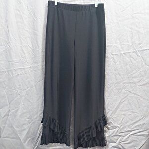 Soft Surroundings Black Ruffle Bottom Pants M